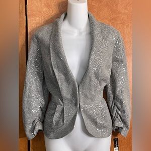 INC international concepts grey/silver sequin blazer.